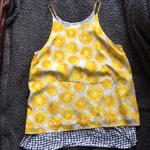 NWOT Anthropologie porridge lemon top